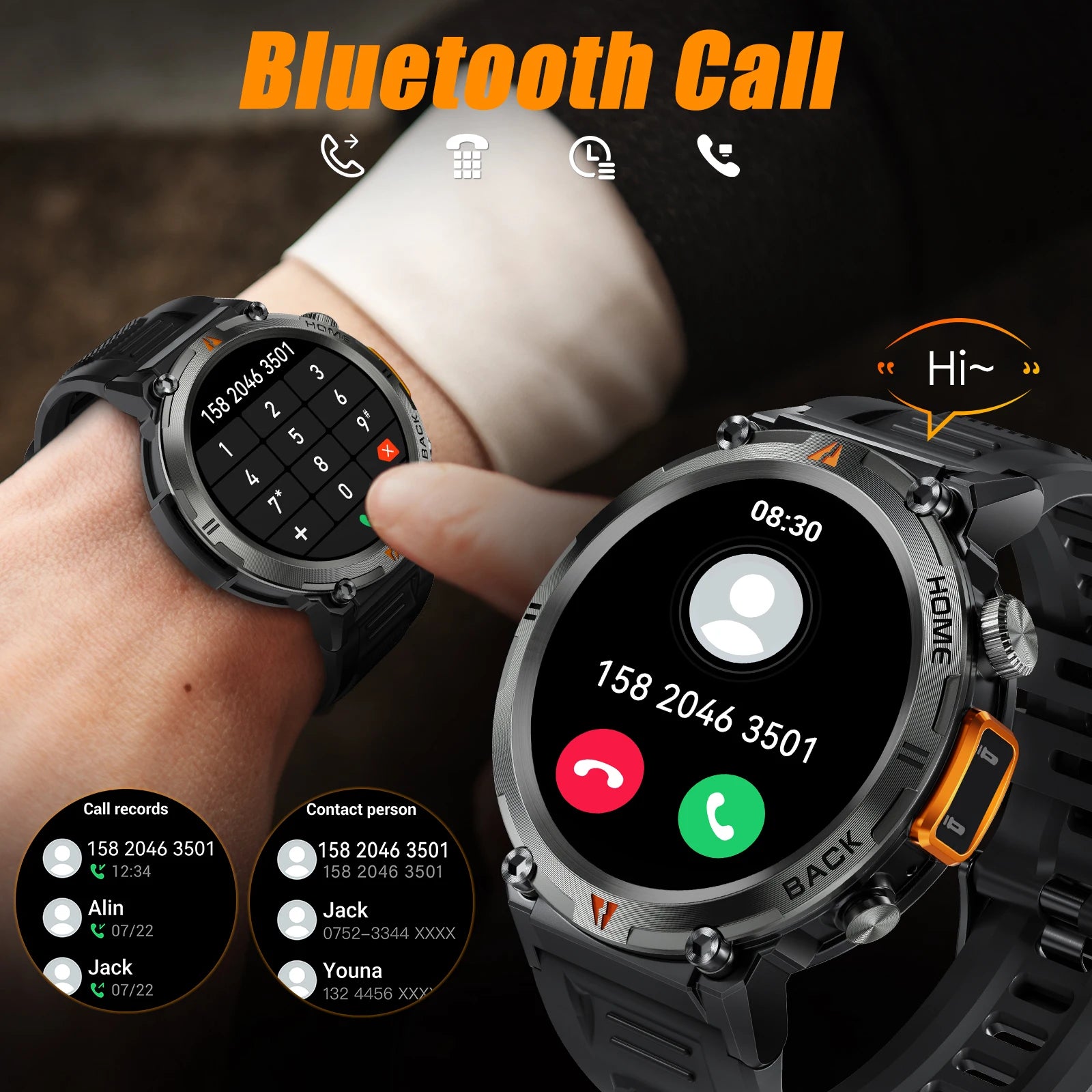 EIGIIS KE3 Smartwatch – Bluetooth Call & Health Monitor (2024 Model)