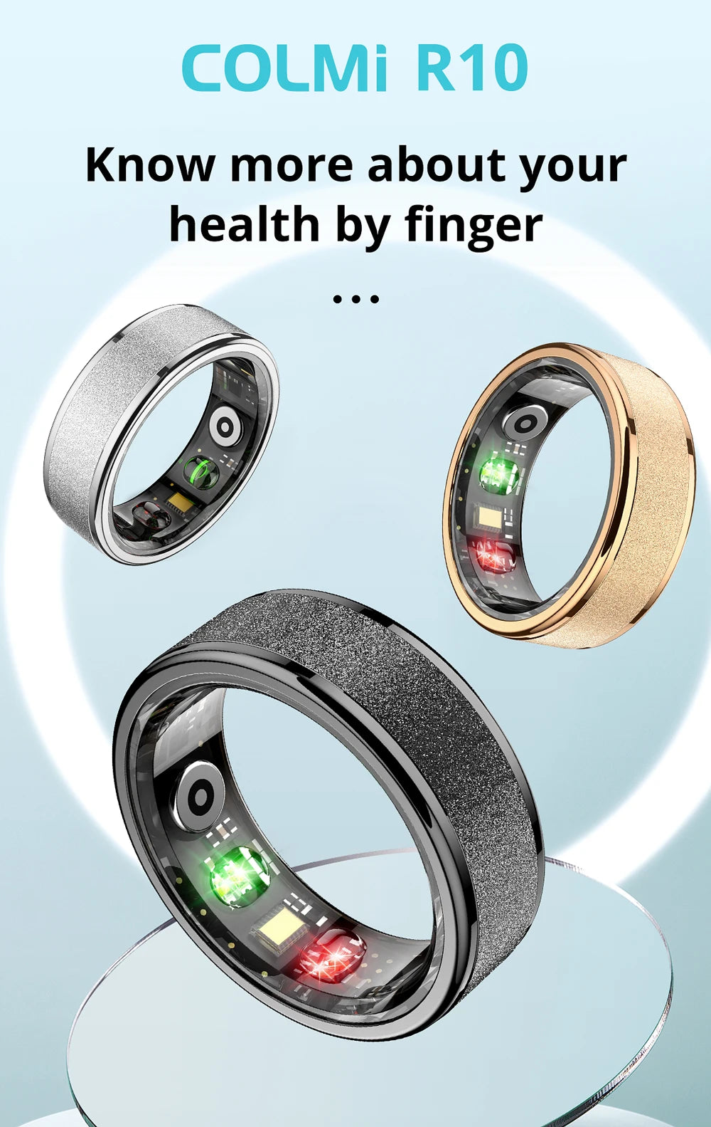 COLMI R10 Smart Ring – Health Tracker with Charging Case