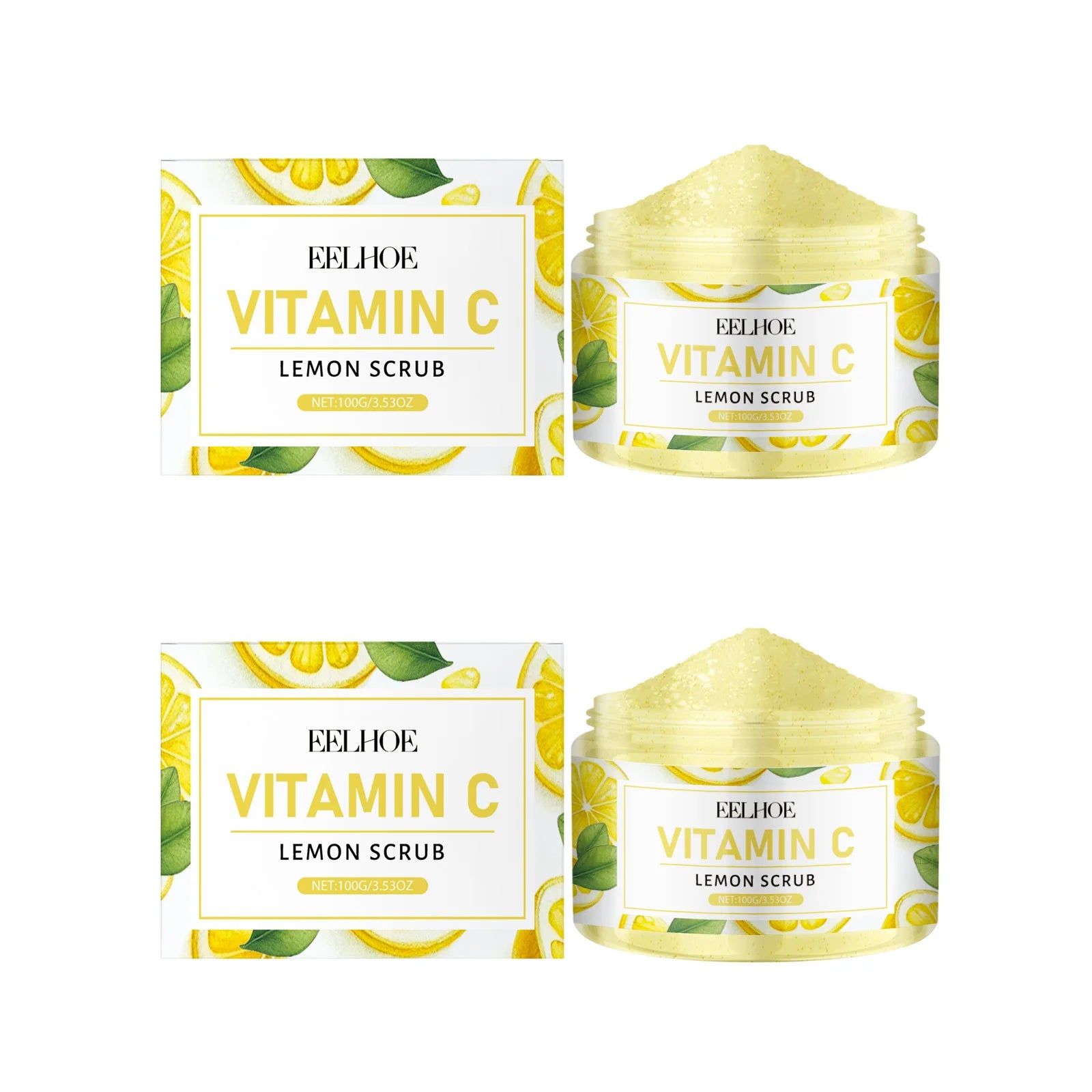 Lemon Exfoliating Sugar Scrub – Moisturizing Body Cleanser