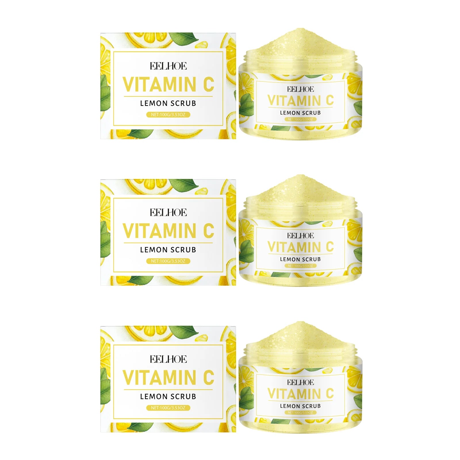 Lemon Exfoliating Sugar Scrub – Moisturizing Body Cleanser